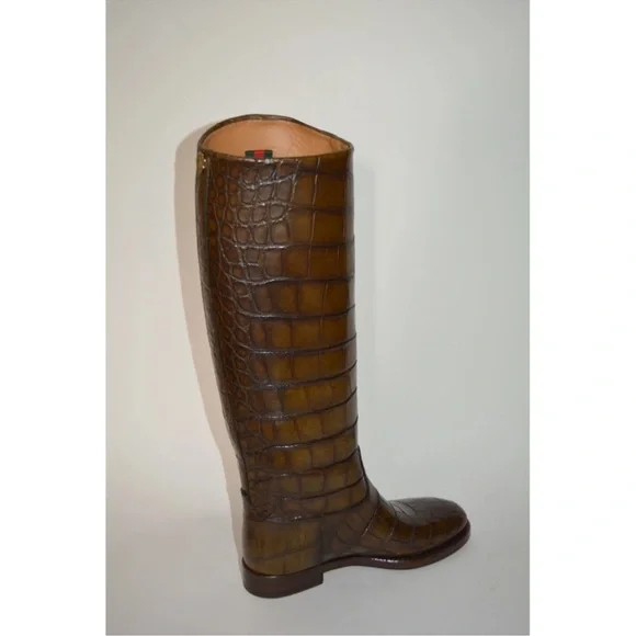 Gucci Alligator leather riding boots 8,5-9 - Picture 1 of 15